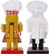 Set of 2 Christmas Nutcracker Figures, 7 Inch Wooden Nutcracker Santa Chef and Gingerbread Man Chef, Large Xmas Nutcracker Tabletop Centerpieces Mantel Shelves Decorations